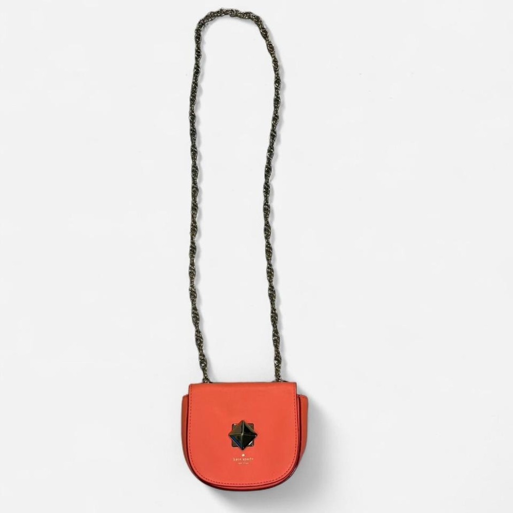Kate Spade Pink Coral Starburst Turn Lock Chain Crossbody Bag Small‎